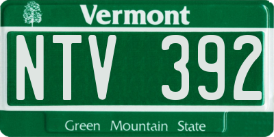VT license plate NTV392