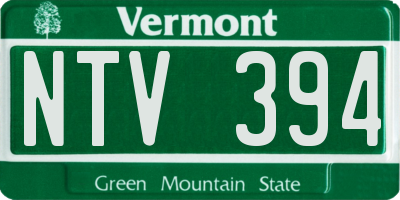 VT license plate NTV394
