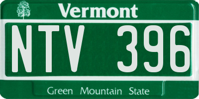 VT license plate NTV396