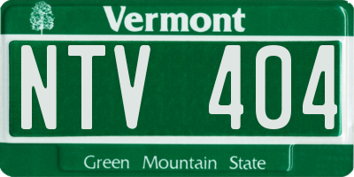 VT license plate NTV404