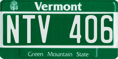 VT license plate NTV406