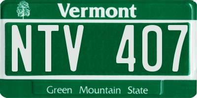 VT license plate NTV407
