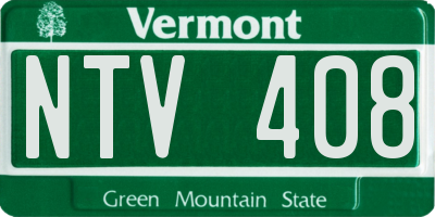 VT license plate NTV408