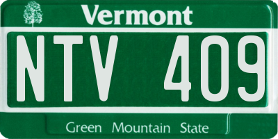 VT license plate NTV409