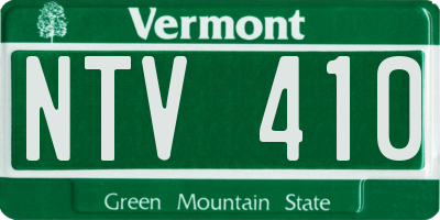 VT license plate NTV410