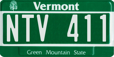 VT license plate NTV411