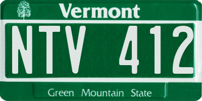 VT license plate NTV412