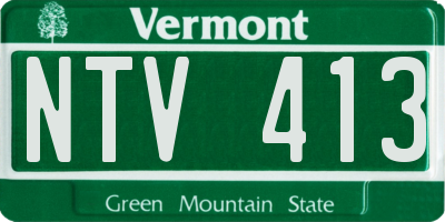 VT license plate NTV413