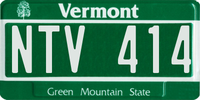 VT license plate NTV414