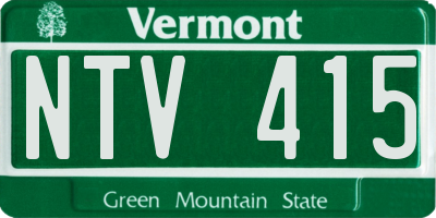 VT license plate NTV415