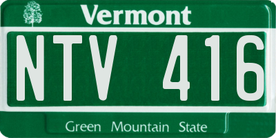 VT license plate NTV416