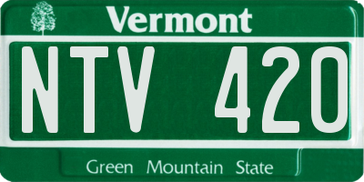 VT license plate NTV420