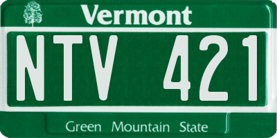 VT license plate NTV421