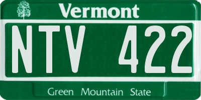 VT license plate NTV422