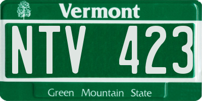 VT license plate NTV423