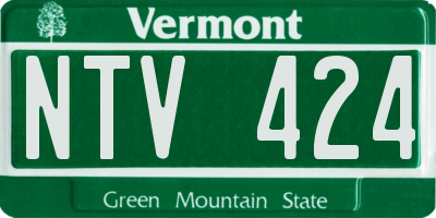 VT license plate NTV424