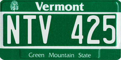VT license plate NTV425