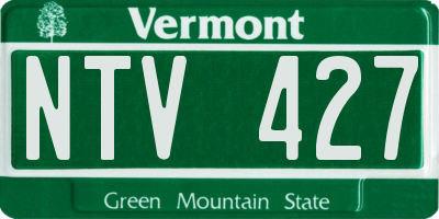 VT license plate NTV427