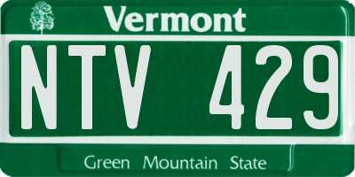 VT license plate NTV429