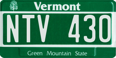 VT license plate NTV430