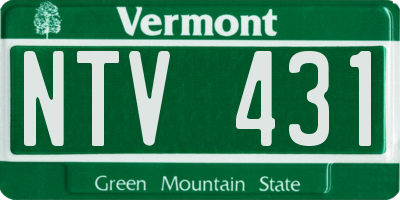 VT license plate NTV431