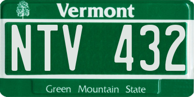 VT license plate NTV432