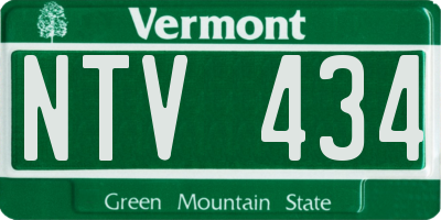 VT license plate NTV434