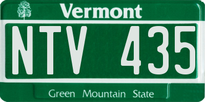 VT license plate NTV435