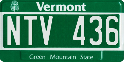 VT license plate NTV436