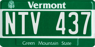 VT license plate NTV437
