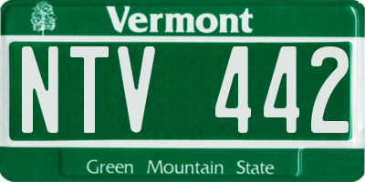 VT license plate NTV442