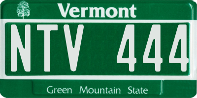 VT license plate NTV444