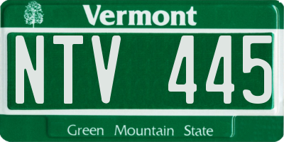 VT license plate NTV445