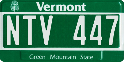 VT license plate NTV447