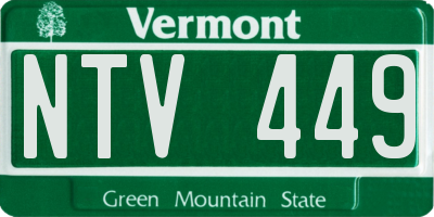 VT license plate NTV449