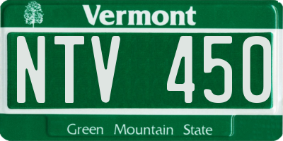 VT license plate NTV450