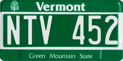 VT license plate NTV452