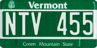 VT license plate NTV455
