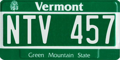 VT license plate NTV457