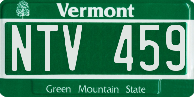 VT license plate NTV459
