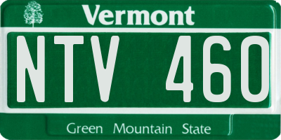 VT license plate NTV460