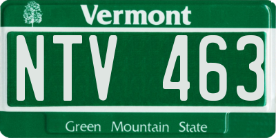 VT license plate NTV463