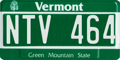 VT license plate NTV464
