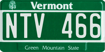 VT license plate NTV466