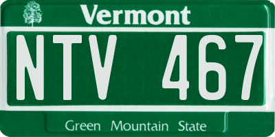 VT license plate NTV467