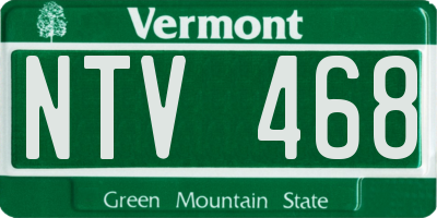 VT license plate NTV468