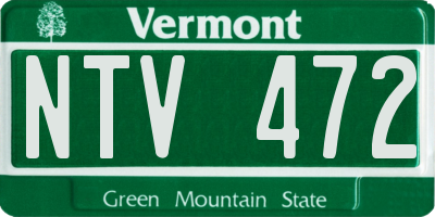 VT license plate NTV472