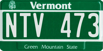 VT license plate NTV473