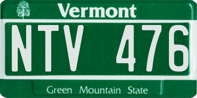 VT license plate NTV476