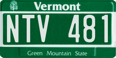 VT license plate NTV481